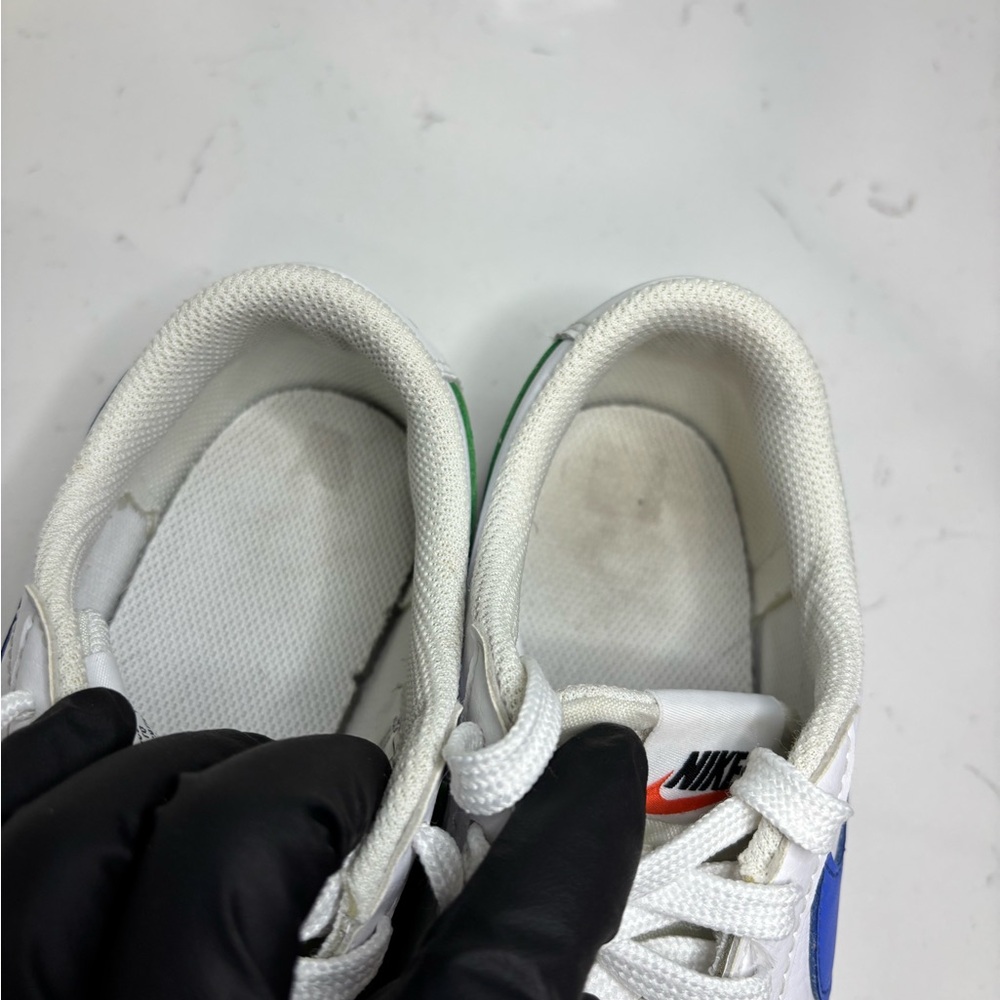 Nike Blazer Low 77 GS White Chlorophyll Green Medium Blue Asymmetric Sz 6.5Y W8 - Picture 10 of 13